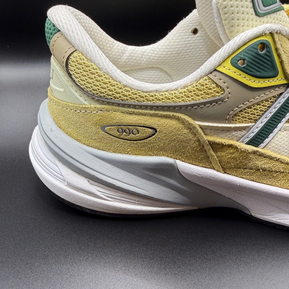 New Balance 990v6 Made in USA Teddy Santis Yellow Green Mens 8.5 Sneakers U990TE - Picture 4 of 14